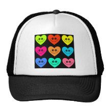 Coeur coloré casquettes de camionneur