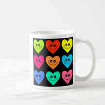 Coeur coloré tasse à café