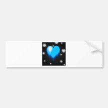 Coeur congelé bleu autocollants pour voiture