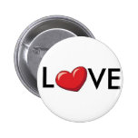 Coeur d'amour badge avec épingle
