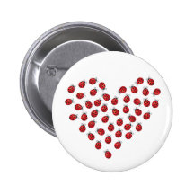 Coeur d'amour de coccinelle pin's