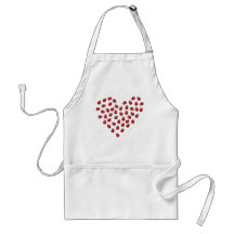 Coeur d'amour de coccinelle tablier