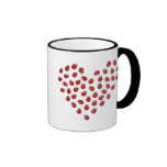 Coeur d'amour de coccinelle tasse