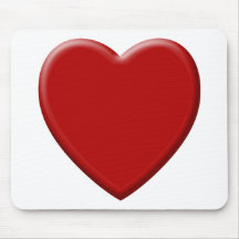 Cœur d'amour rouge tapis de souris