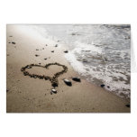 Coeur dans la carte de sable