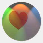 Coeur d'arc-en-ciel adhésifs