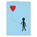 Coeur de ballon carte de vœux