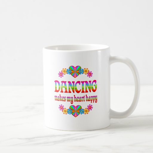 Coeur de danse heureux tasses