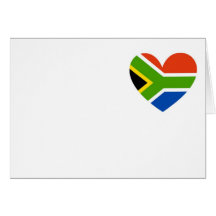 coeur de drapeau de l'Afrique du Sud Carte