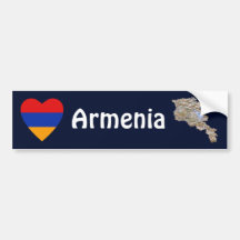 Coeur de drapeau de l'Arménie + Adhésif pour pare- Adhésif Pour Voiture