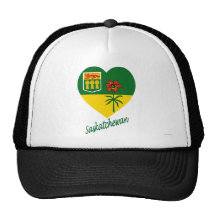 Coeur de drapeau de Saskatchewan avec le nom Casquette