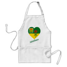 Coeur de drapeau de Saskatchewan avec le nom Tablier