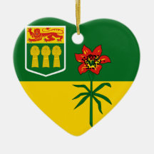 Coeur de drapeau de Saskatchewan Décorations De Noël