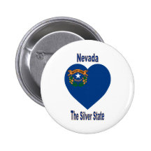 Coeur de drapeau du Nevada Pin's Avec Agrafe
