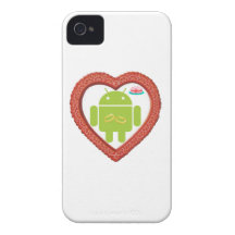Coeur de Droid d'insecte (amour) gâteau de rose de Étuis iPhone 4