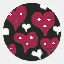 COEUR de fantômes Autocollants