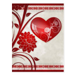 Coeur de fleur cartes postales