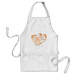 Coeur de foi d'amour d'espoir (orange) tabliers