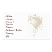 Coeur de griffonnage cartes de visite personnelles