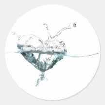 coeur de l'eau adhésifs ronds