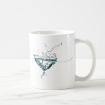 coeur de l'eau tasse à café