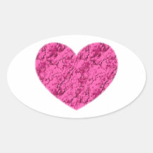 Coeur de marbre rose autocollants