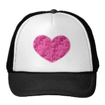 Coeur de marbre rose casquette de camionneur