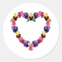 Coeur de pensées adhésifs ronds