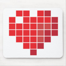 Coeur de pixel tapis de souris