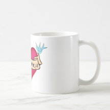 Coeur de tatouage de chiwawa tasse à café