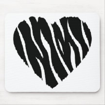 Coeur de zèbre tapis de souris