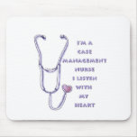 Coeur d'infirmière de directeur de cas tapis de souris