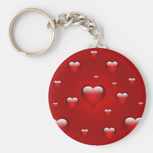 coeur en verre - porte - clé porte-clef