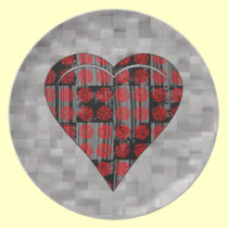 COEUR GRUNGE assiettes