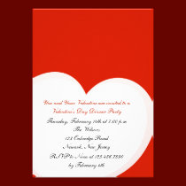 Coeur - invitation de partie de Saint-Valentin invitations