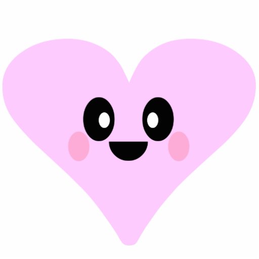 Coeur mignon de Kawaii Valentine Photo Sculptures