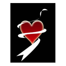 Coeur motif carte postale