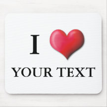 Coeur personnalisable Mousepad 0001 d'I Tapis De Souris
