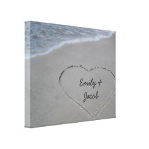 Coeur personnalisé dans la copie de toile envelopp impressions sur toile