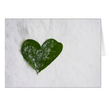 Coeur romantique de neige de l'hiver de la nature  carte de vœux