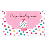 Coeur rose de pois de boulangerie de petit gâteau modèle de carte de visite