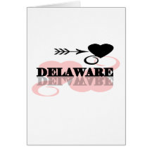 Coeur rose Delaware Cartes De Vœux