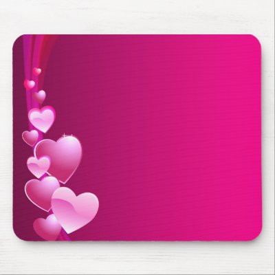coeur rose tapis de souris by bonardelle
