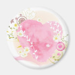 Coeur rose p�le de St-Valentin - Aimants
