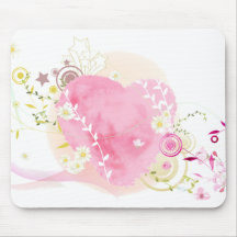 Coeur rose p�le de St-Valentin - Tapis De Souris