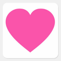 Coeur rose simple autocollants