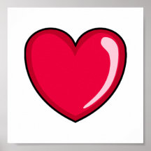 Coeur rouge affiche