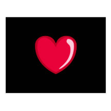 Coeur rouge cartes postales