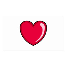 Coeur rouge modèles de cartes de visite