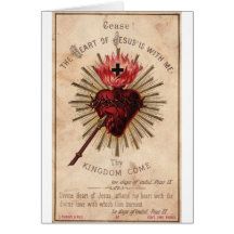 Coeur sacré carte de vœux